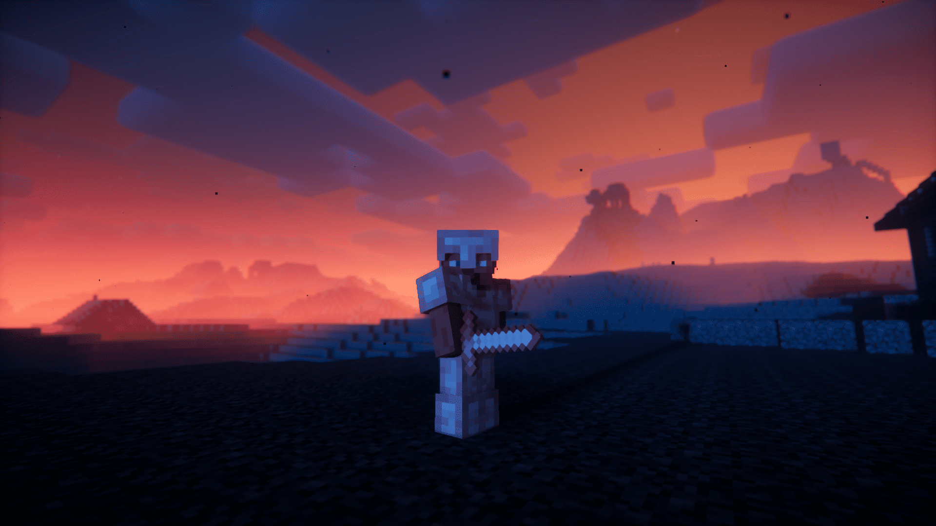 imagem 14 de The Fallen World Mod (1.20.1) - novas dimensões, multidões, edifícios e chefes mortos!