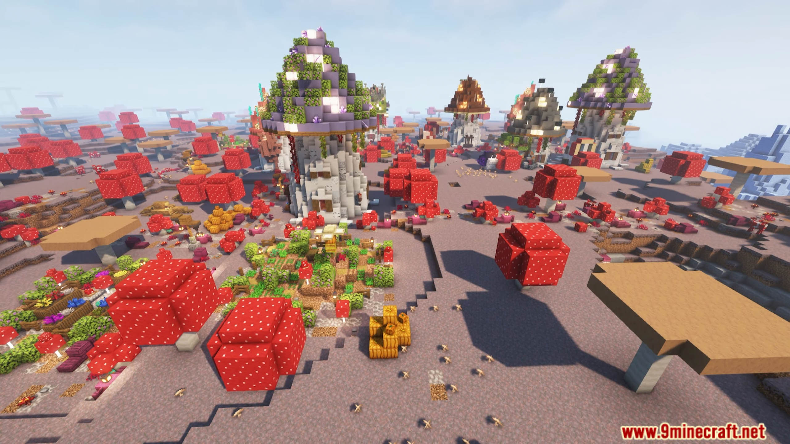 description_0 Mushroom Village Datapack (1.20.4, 1.19.4) - Grow your herbal village with mushroom wonders!