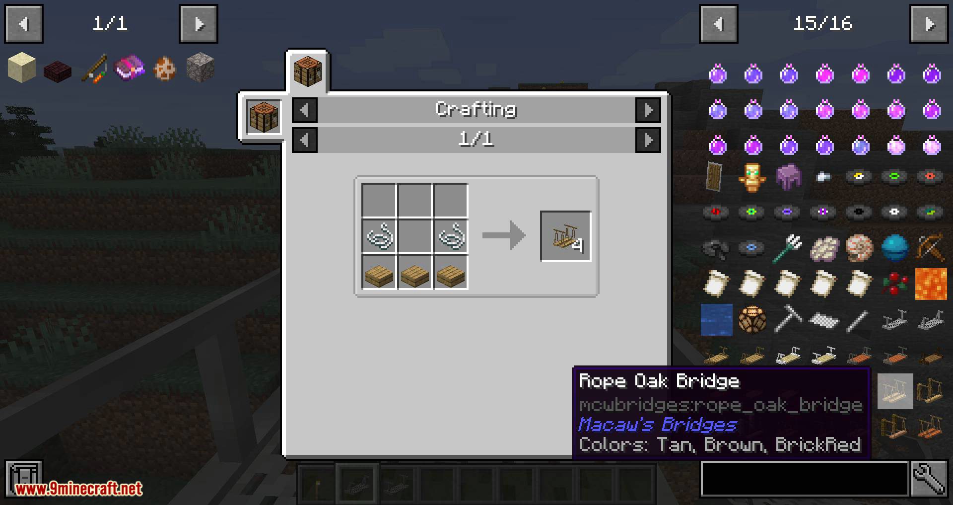 image 20 for Macaw's Bridges Mod (1.20.4) - Muchos tipos de puentes