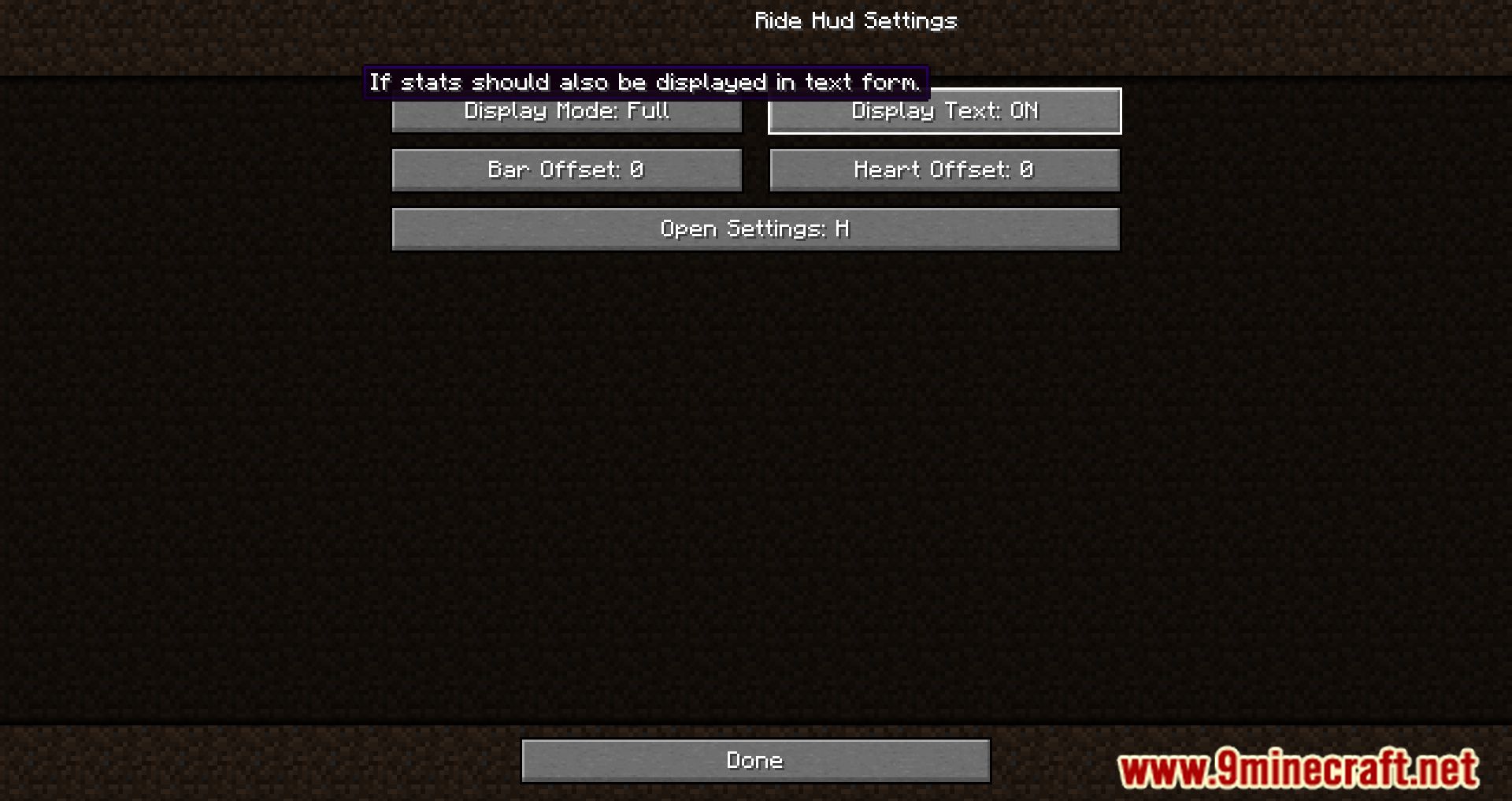 description_8 RideHUD Mod 1.20.4 - Mejora tus aventuras de equitación con RideHUD