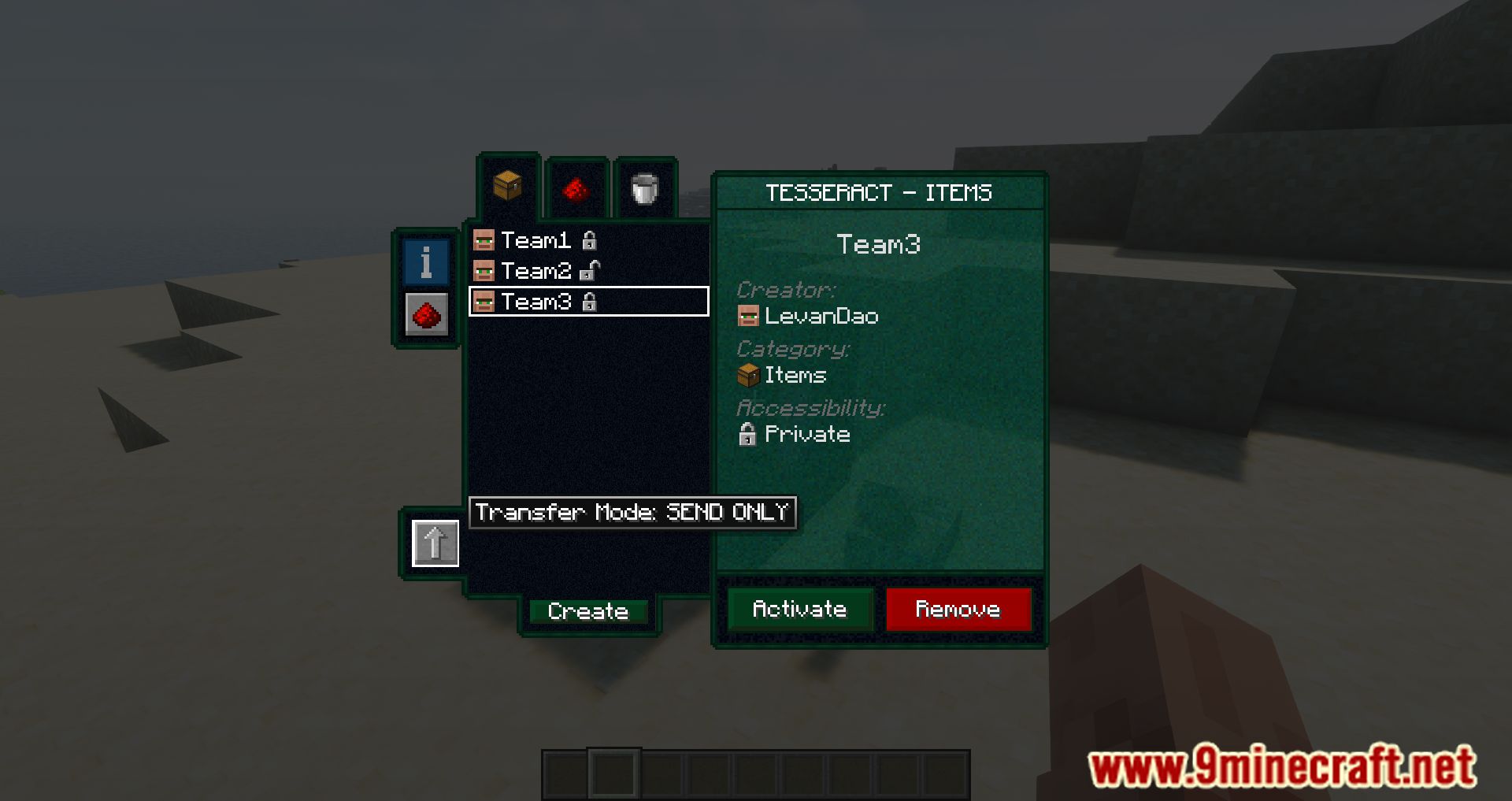 description_6 Tesseract Mod - convenient transportation of items