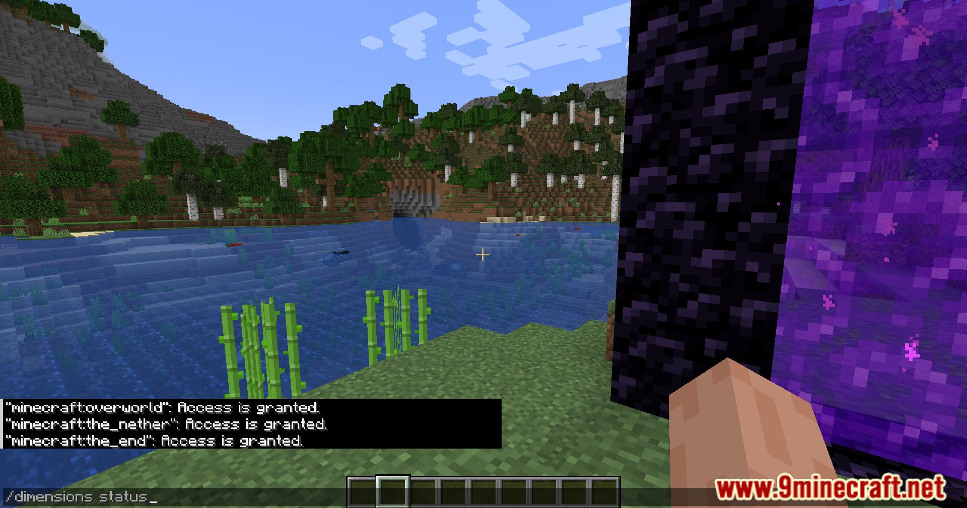 description_2 Dimension Access Manager Mod (1.20.4) - Managing dimensions, customizing the Minecraft world!