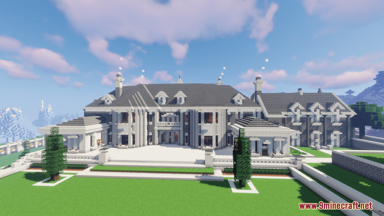 description_4 Map Alpine Mansion (1.20.4, 1.19.4) - spacious modern residence