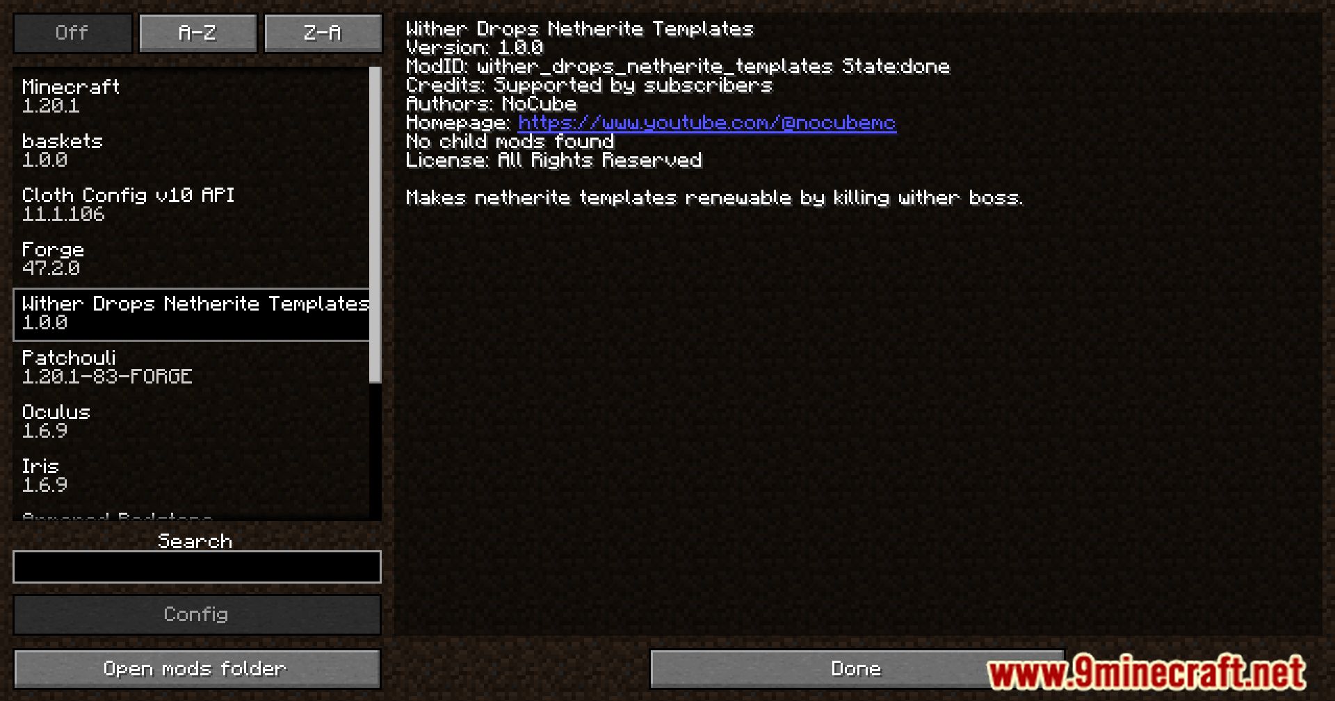 description_0 Mod Gotas de extinción Plantillas de Netherite (1.20.1) - recompensas de batalla mejoradas