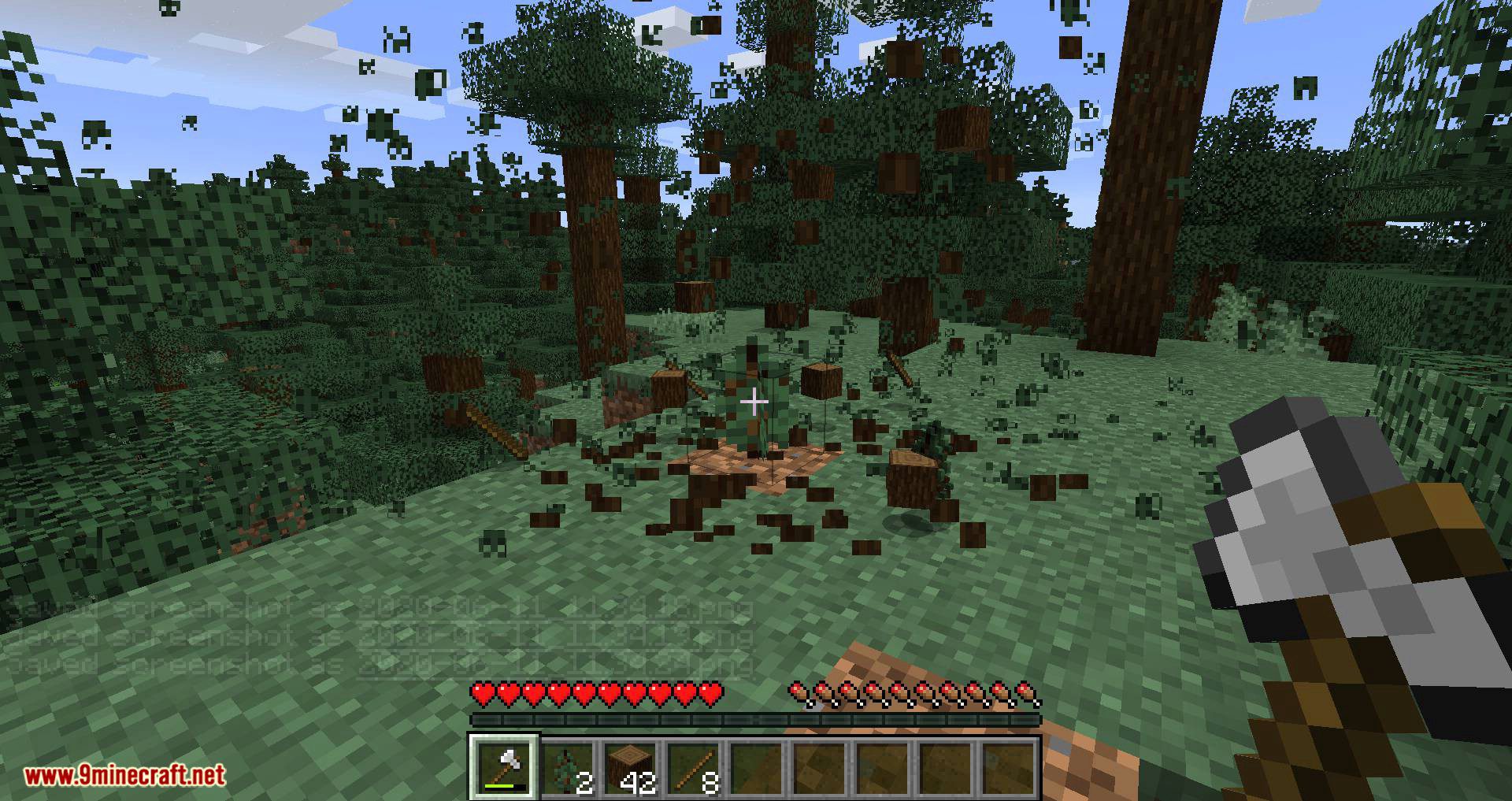 description_5 Tree Harvester Mod - автоматический измельчитель деревьев