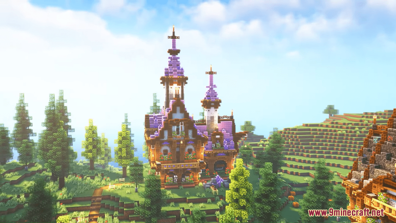 description_10 Multi-colored city map (1.20.4, 1.19.4) - splashes of color