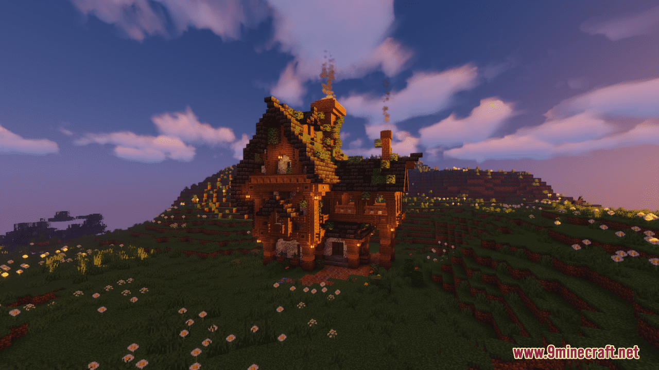 description_9 Карта больших средневековых домов (1.20.4, 1.19.4) - Little House On The Meadow