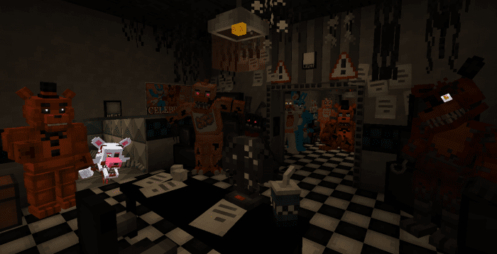image 1 para FNAF Decoration Plugin (1.20) - MCPE/Bedrock mod