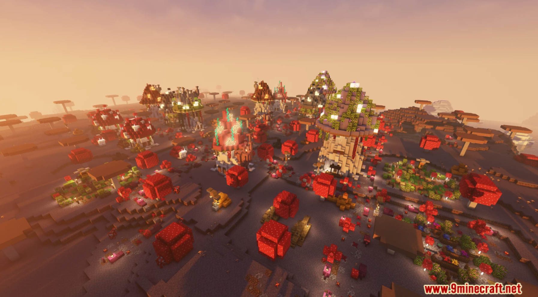 description_7 Mushroom Village Datapack (1.20.4, 1.19.4) - Grow your herbal village with mushroom wonders!