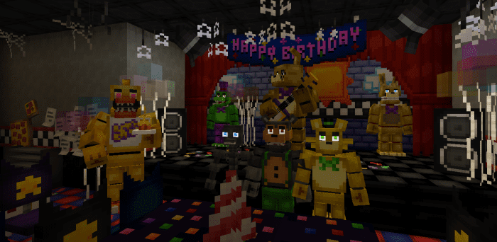 image 2 para FNAF Decoration Plugin (1.20) - MCPE/Bedrock mod