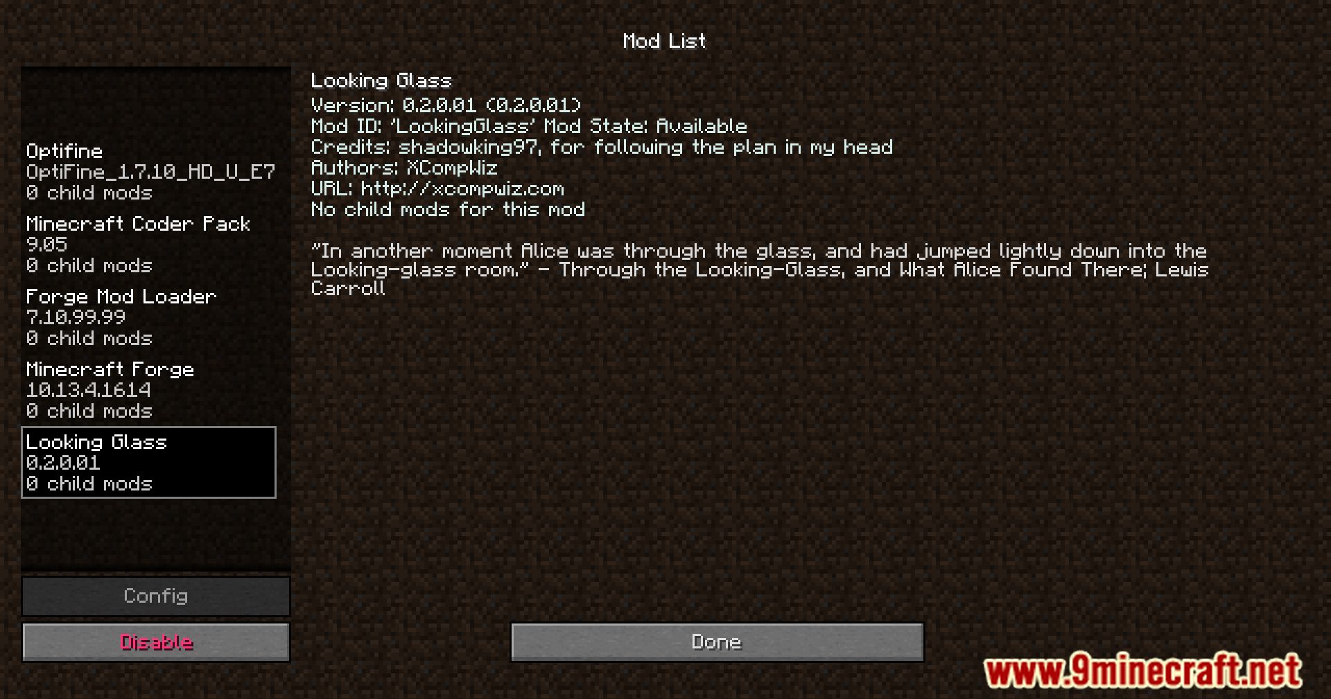 description_0 Looking Glass Mod (1.7.10) - анимируйте альтернативную реальность
