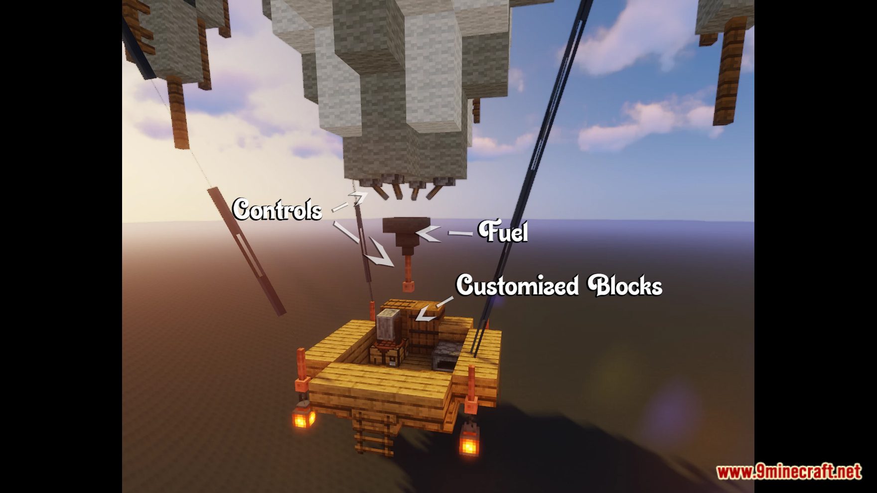 description_0 Paquete de datos de globos aerostáticos (1.20.2, 1.19.4) - Minecraft Mobile Base!