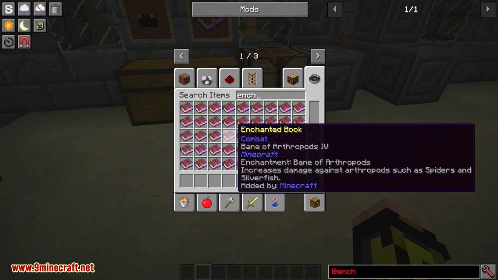 description_5 Enchantment Descriptions Mod (1.20.4) - displays a short description.