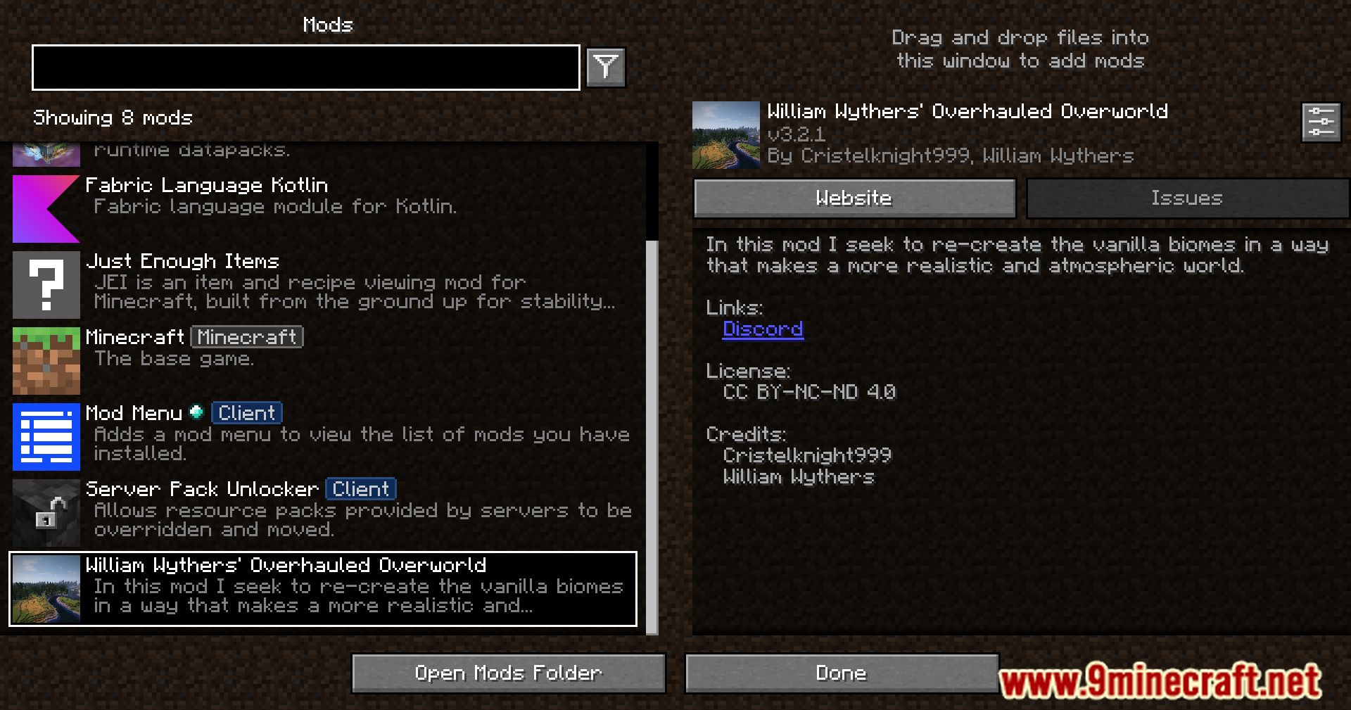 description_0 William Wythers' Expanded Ecosphere Mod (1.20.4) - Where realism and imagination meet