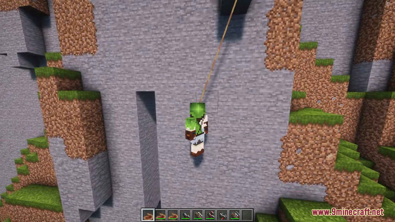image 3 for Grappling Hook Restitched Mod (1.20.4) - избегайте больших конструкций