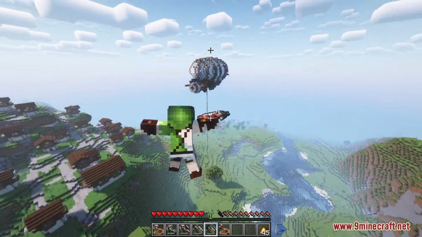 image 13 for Grappling Hook Restitched Mod (1.20.4) - избегайте больших конструкций
