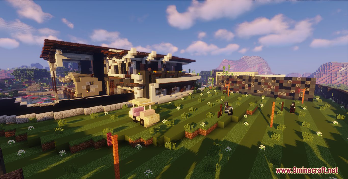 description_7 Большая карта современных домов (1.20.4, 1.20.1, 1.19.4, 1.19.2, 1.18.2) - Комплексная застройка