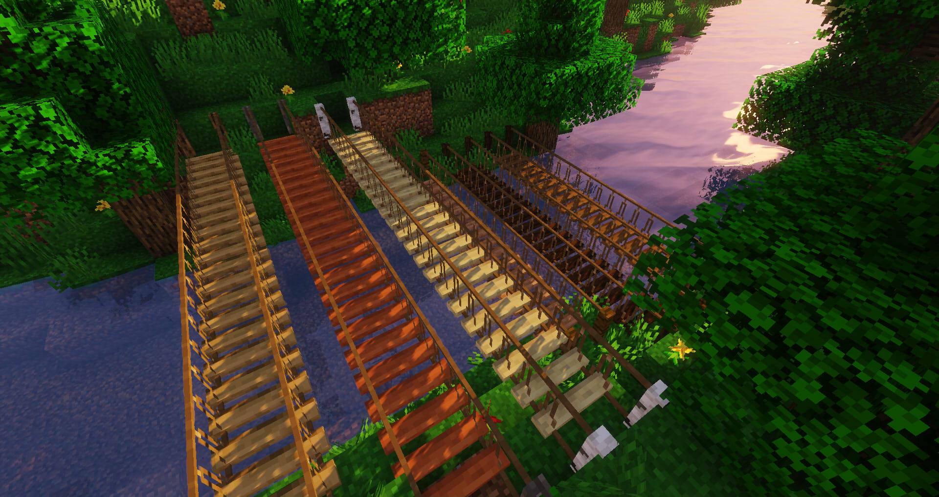 image 4 for Macaw's Bridges Mod (1.20.4) - Muchos tipos de puentes
