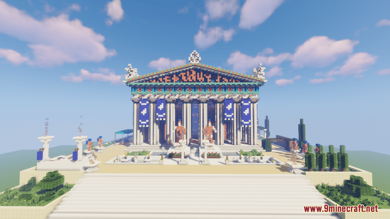 description_0 Map of the Temple of Athena in Greece (1.20.4, 1.19.4) - Parthenon