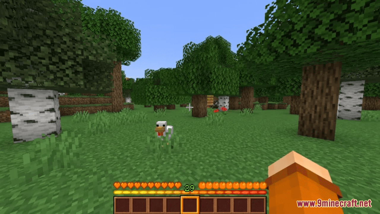 description_6 Orange Hotbar Resource Pack (1.19.4, 1.19.2) - текстурный пакет