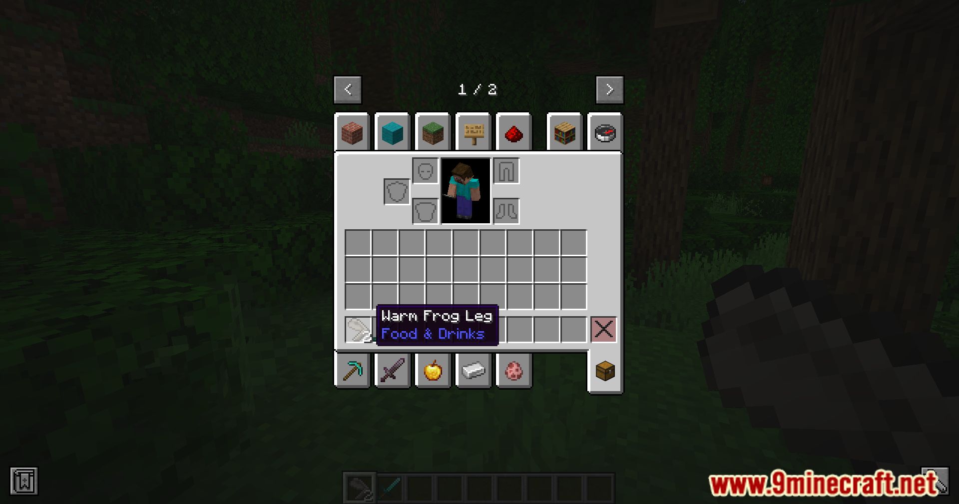 description_6 Frog Legs Mod (1.20.4) - Plunge into a new culinary adventure!