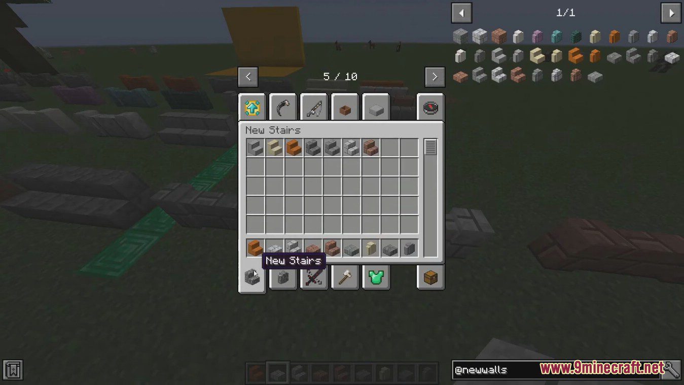 description_4 Nuevo piso, escaleras y paredes mod (1.20.4) - Ultimate para la construcción
