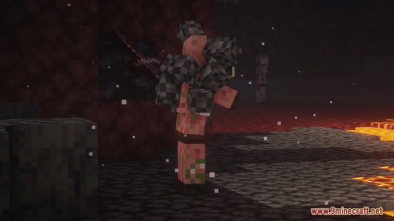 description_12 Rotten Piglins Mod (1.18.2) - variación sobre el tema de zombie Piglins