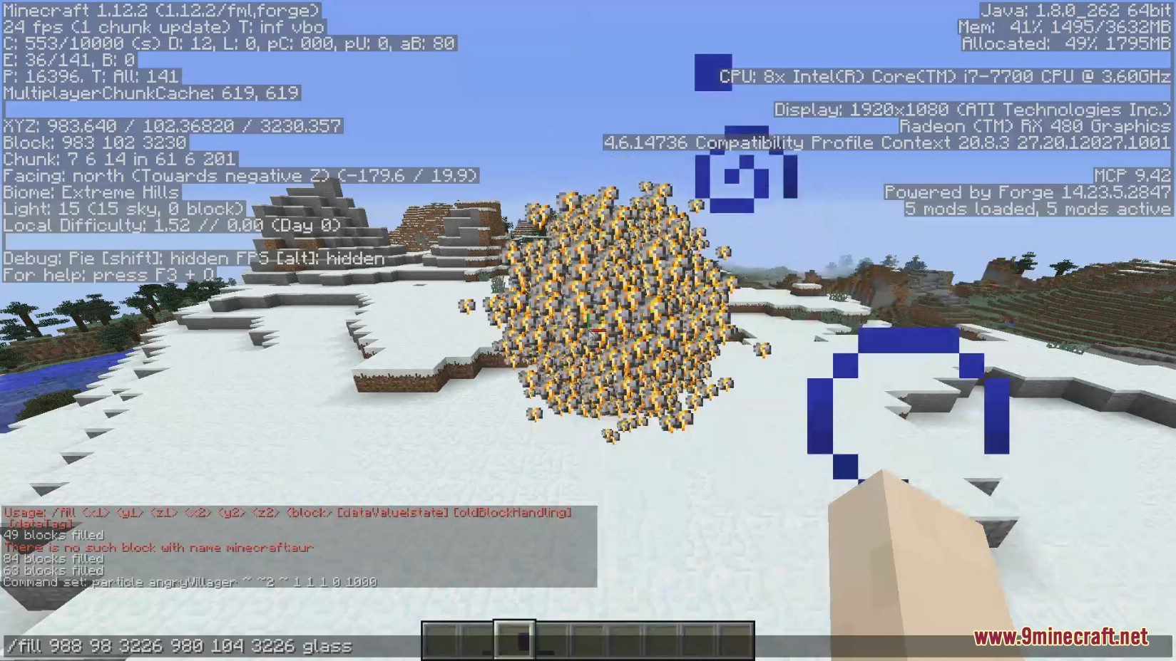 image 5 for Particle Detection Mode (1.12.2) - Frustum to select particles from the player's field of view