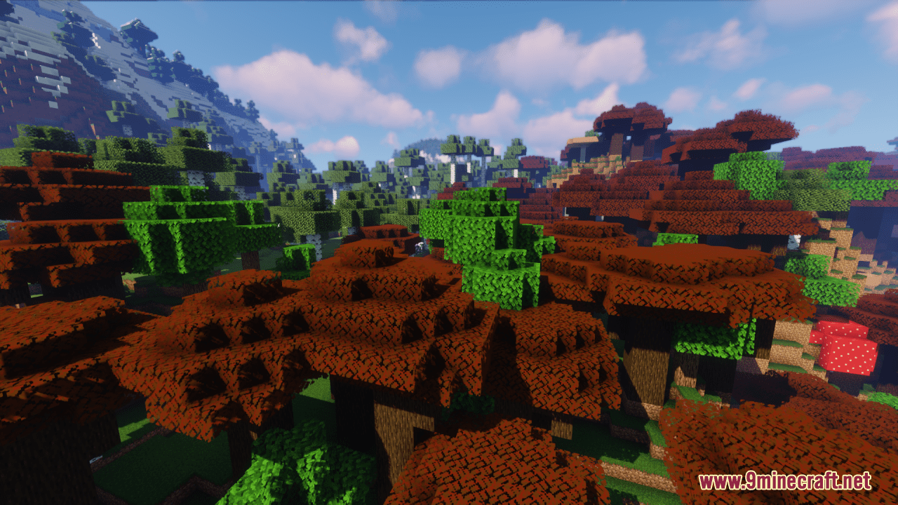 description_2 Red Dark Oak Leaves Resource Pack (1.19.4, 1.19.2) - texture pack