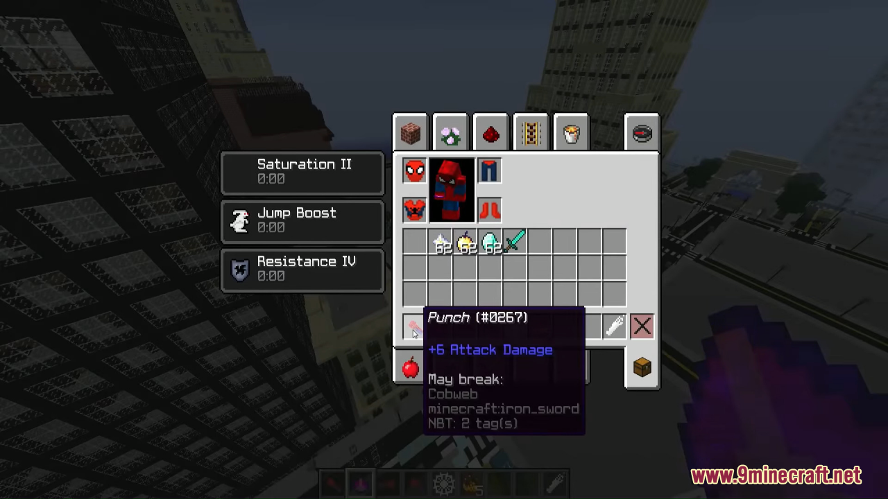 description_0 Человек-паук в ванильном Minecraft (1.20.4, 1.19.4) - станьте своим собственным героем!