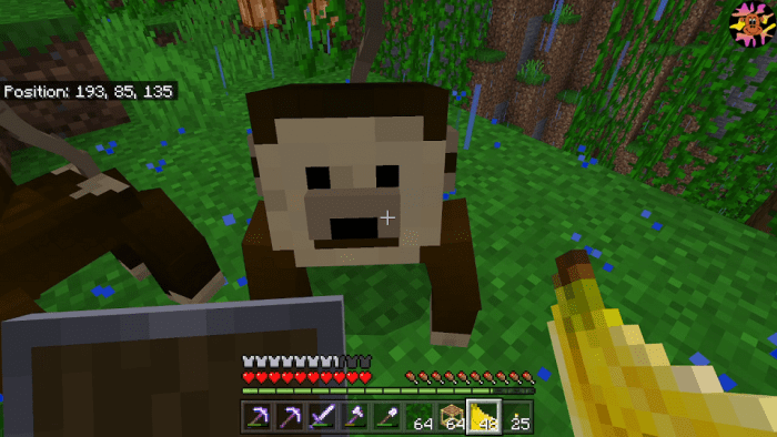 image 6 for Дополнение Banana Munkies (1.20) - MCPE/Bedrock Mod