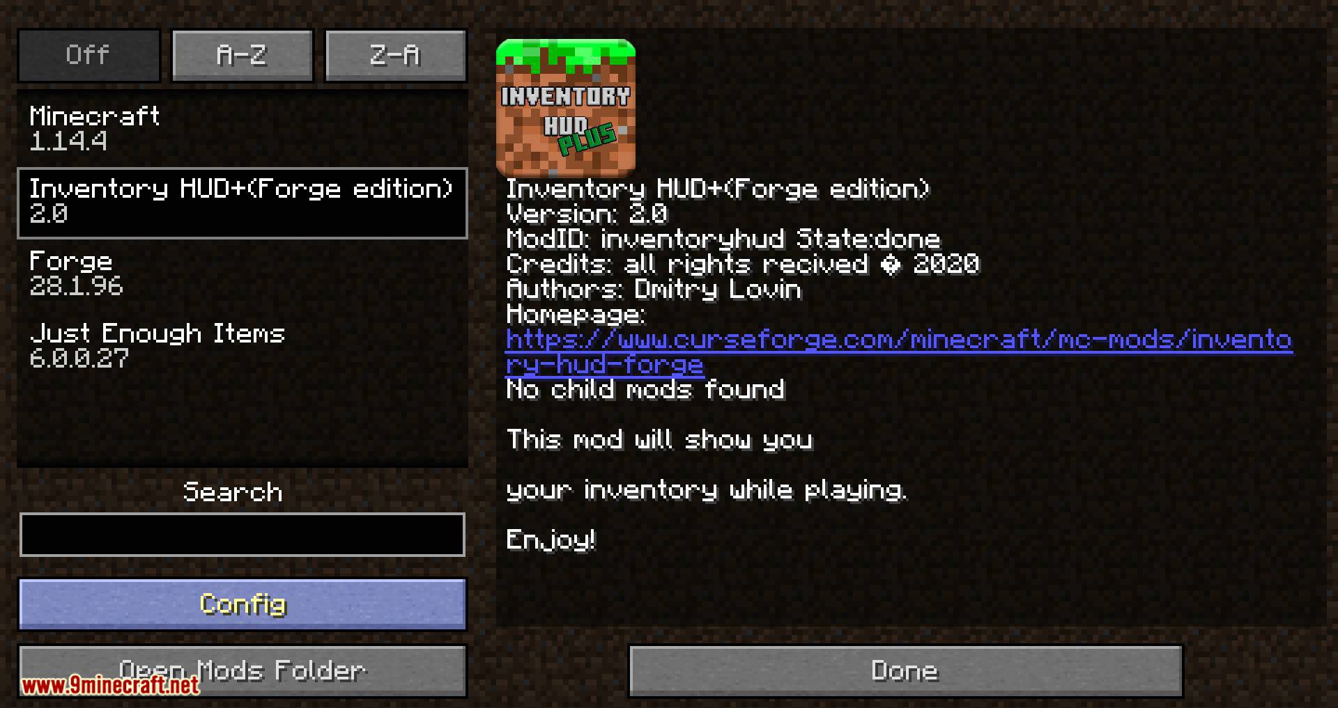 description_8 Inventario Modo HUD+ (1.20.4) - verá mucho más que en el modo estándar