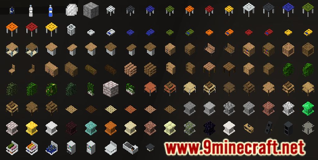 image 21 for Reeves' Furniture Mod (1.20.4) - brings decorative elements to the game