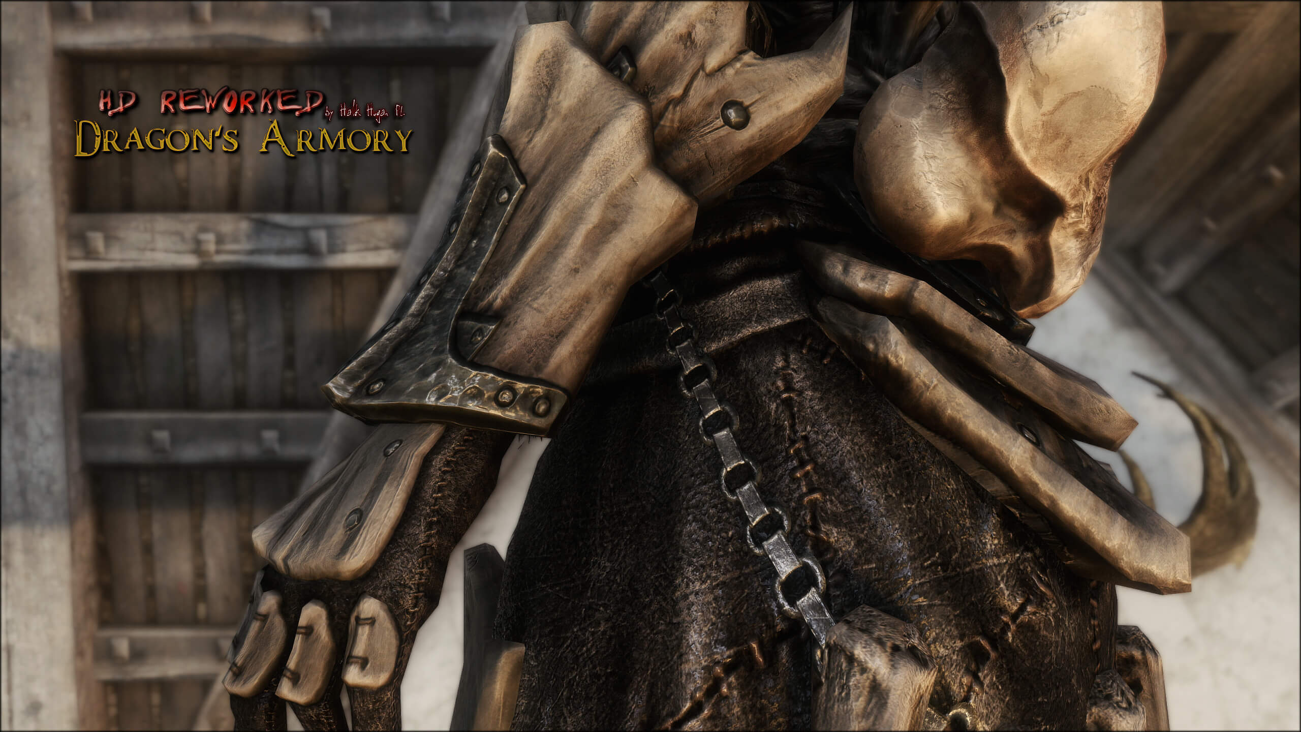 description_2 4K set of dragon bones / HD Reworked Dragonplate Armor 4K