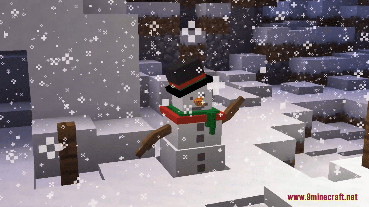 description_4 Map Winter Valley (1.20.4, 1.19.4) - vibrant snow country