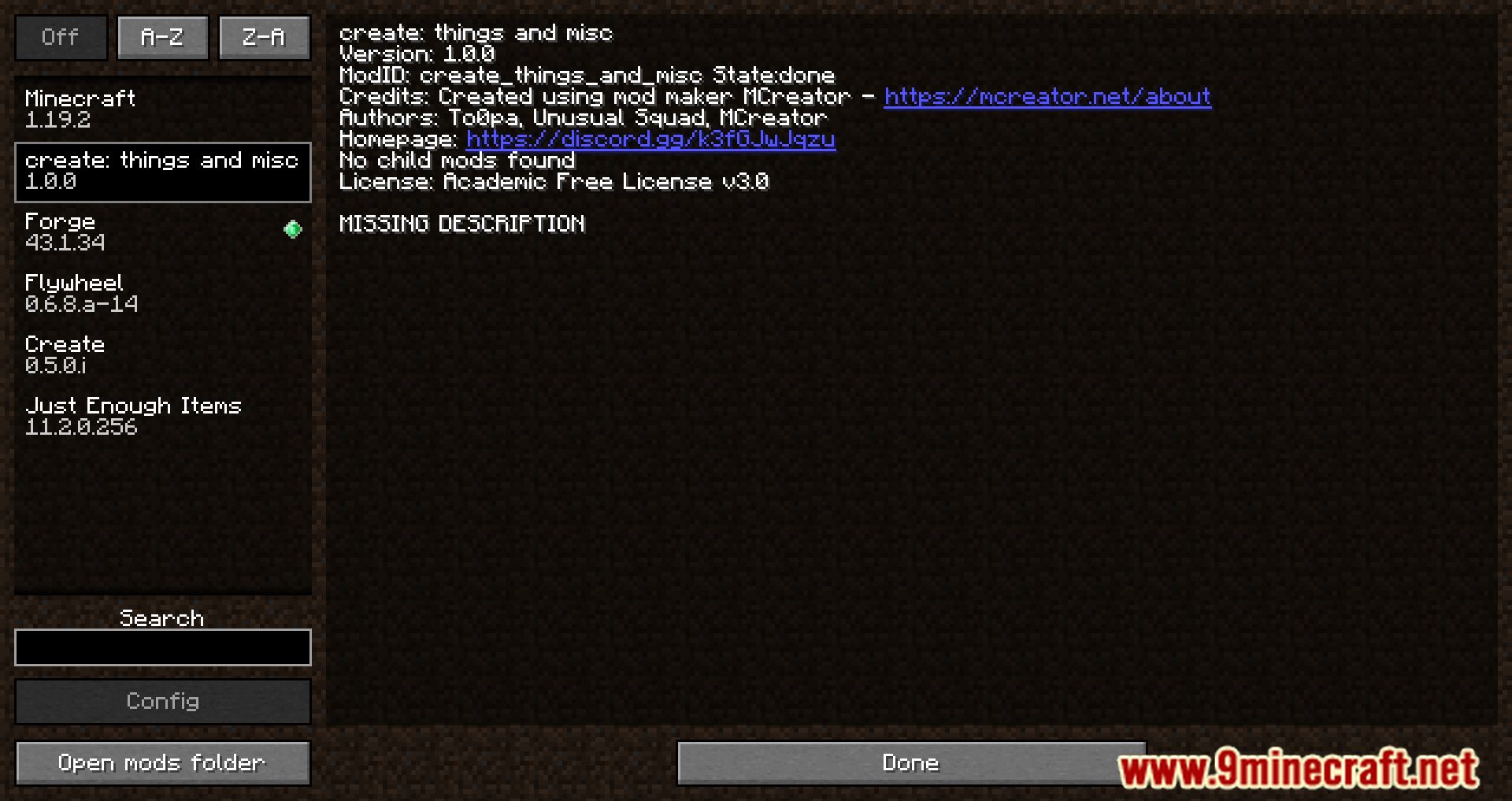 description_0 Create Misc & Things Mod - utilities, architecture and fun little things