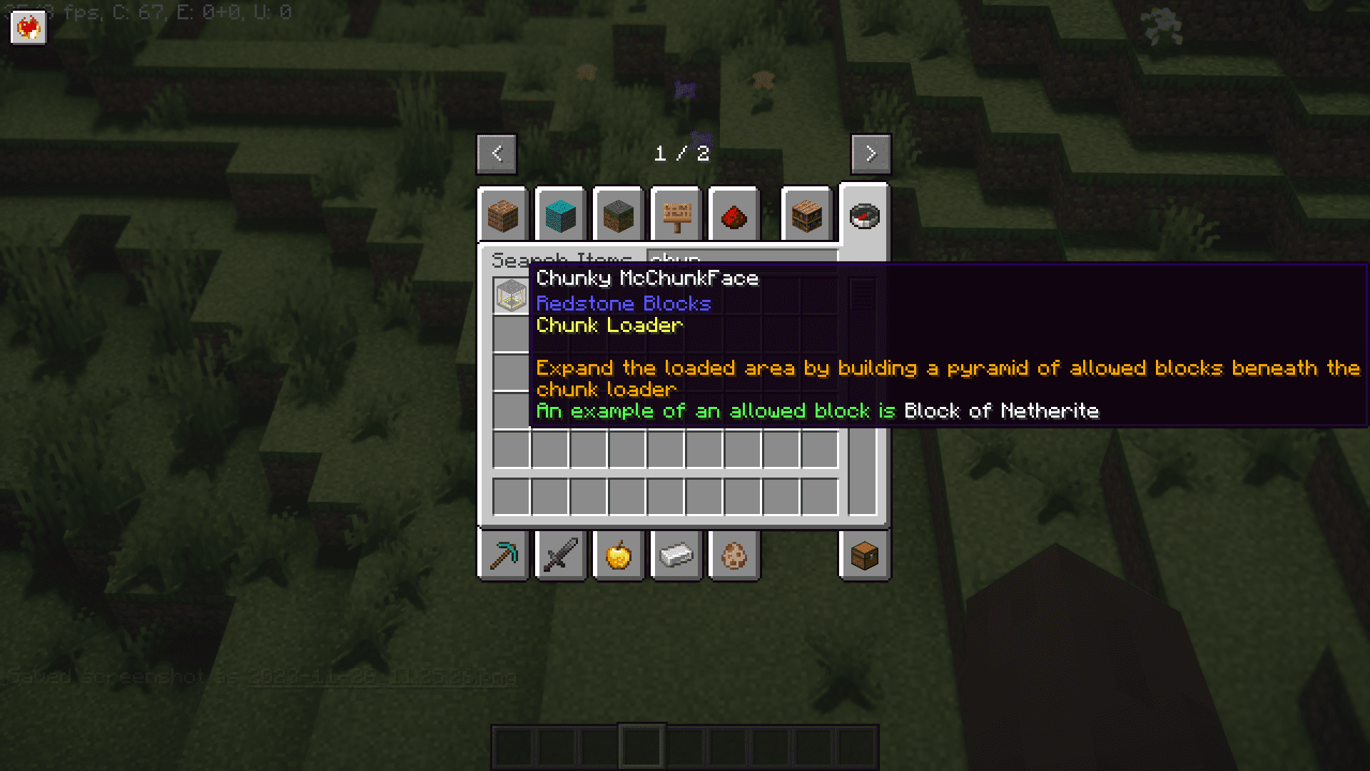 image 6 for Chunky McChunkFace Mod (1.20.5) - Simple Stack Loader