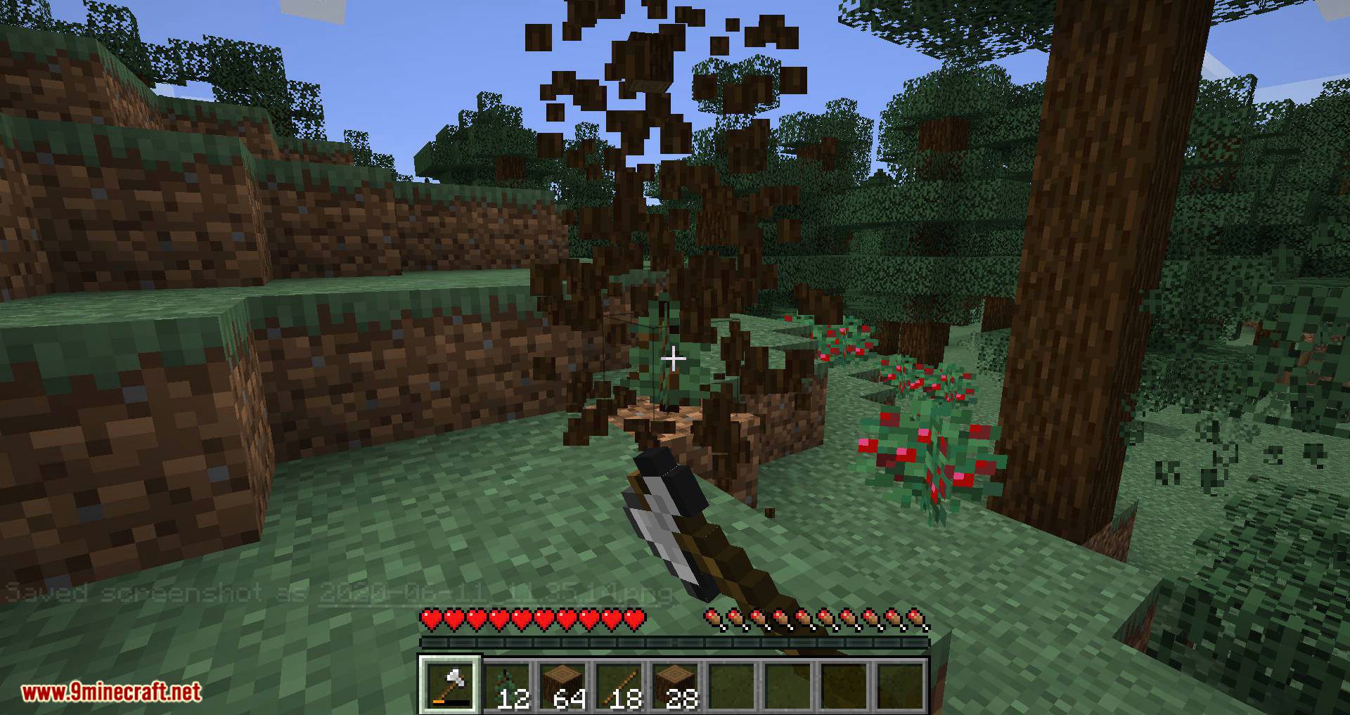 description_8 Tree Harvester Mod - автоматический измельчитель деревьев