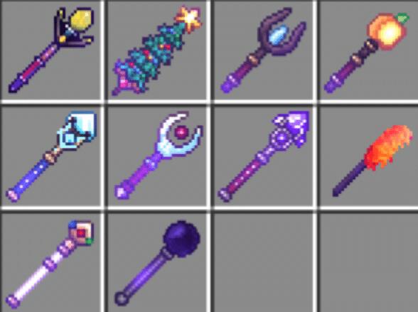 description_6 Magicians and magic wands.