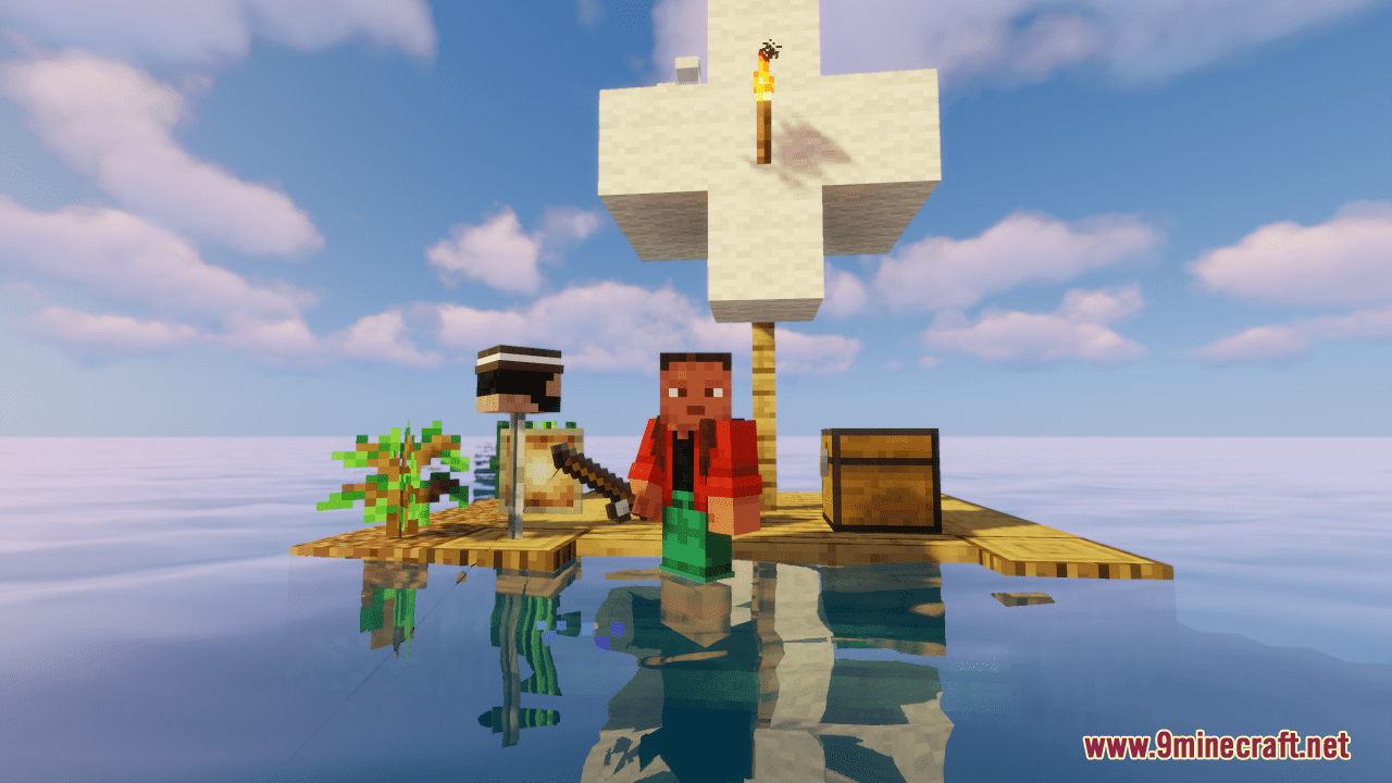description_5 Raft Survival 2 maps (1.20.4, 1.19.4) - Life underwater