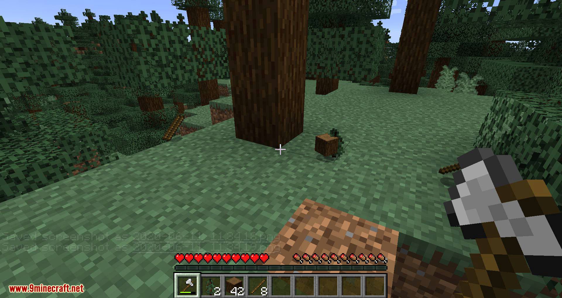 description_4 Tree Harvester Mod - автоматический измельчитель деревьев
