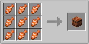 description_11 Fish In Planks Mod - рыбные блоки