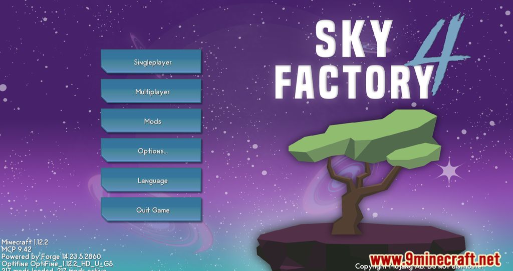 description_0 SkyFactory 4 Modpack (1.12.2) - supervivencia en un universo sin fin.