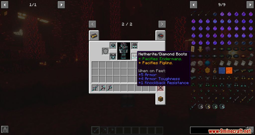 description_8 Advanced Netherite Mod - armor, tools.
