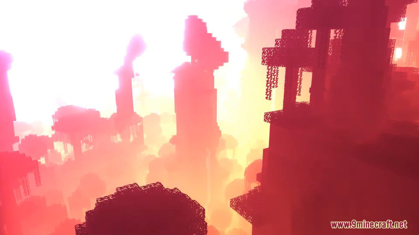 description_12 Ominous Shaders 1.20.4 - красочный пакет шейдеров тумана