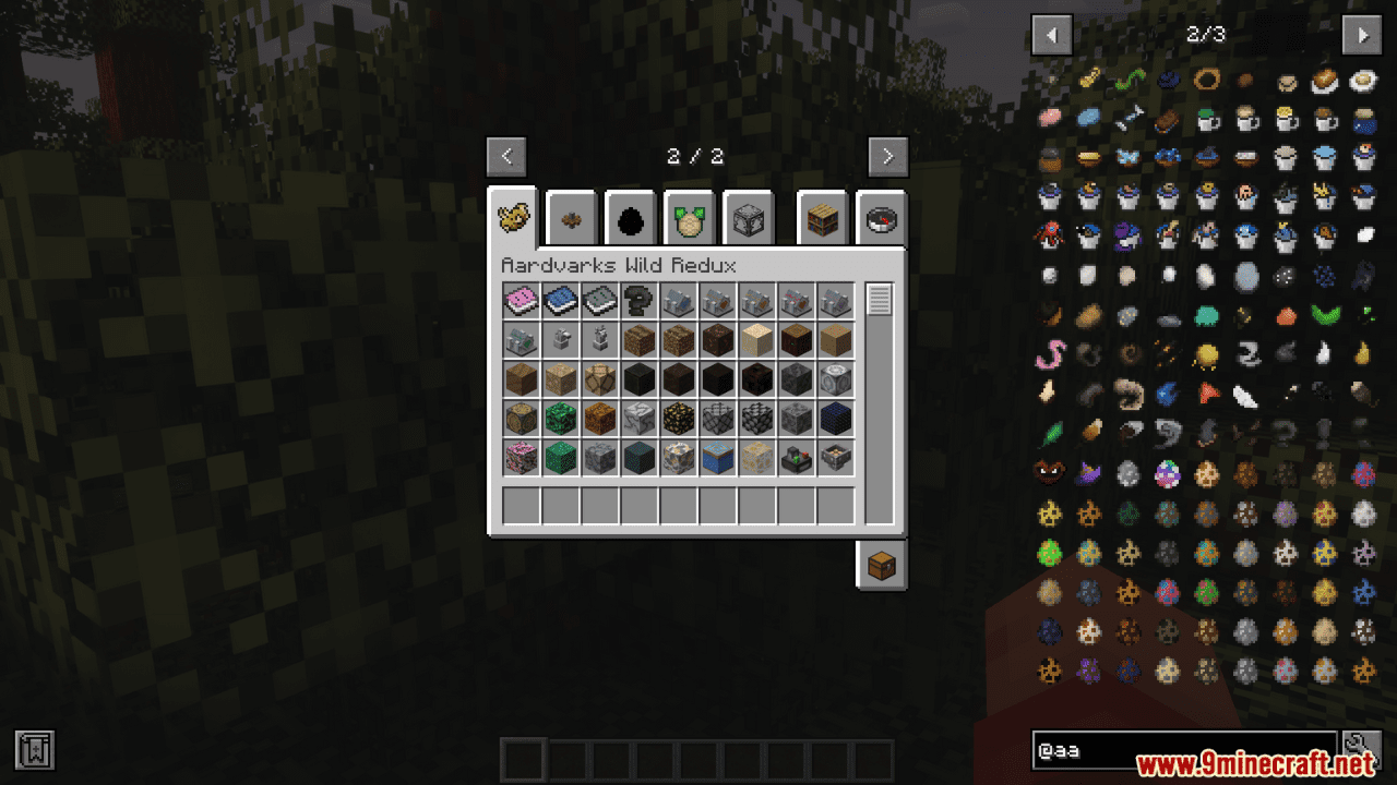 image 1 for Aardvark's Weird Zoology Mod (1.20.1) - 60+ unique creatures