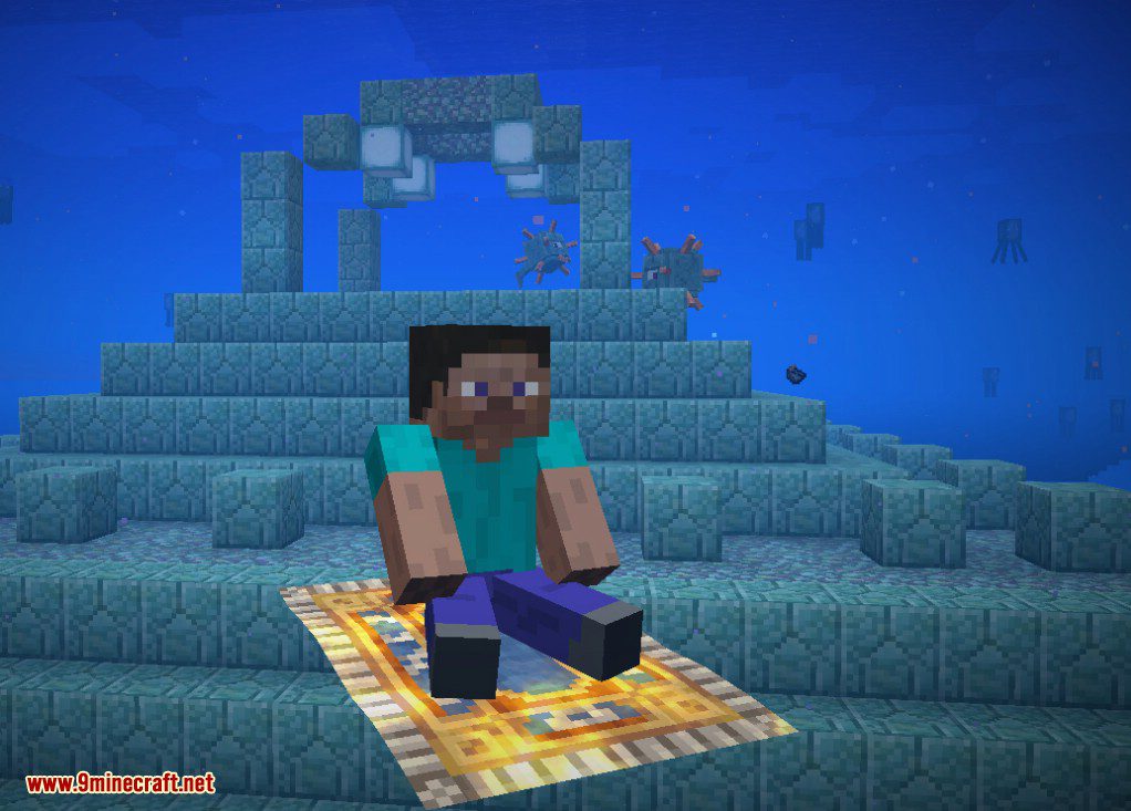 description_5 Flying Things Mod 1.15.2 (Vassoura mágica e tapete mágico)