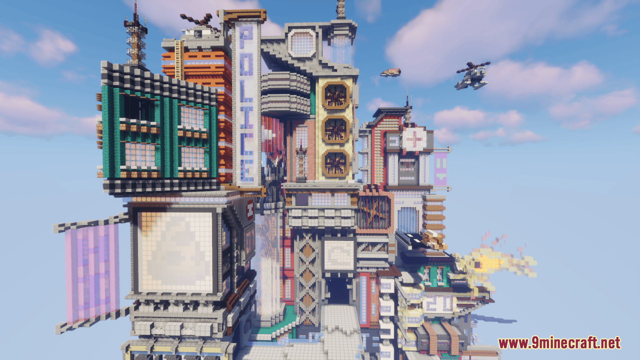 description_2 Cyberpunk Map (1.20.4, 1.19.4) - Cyberpunk inspired lobby