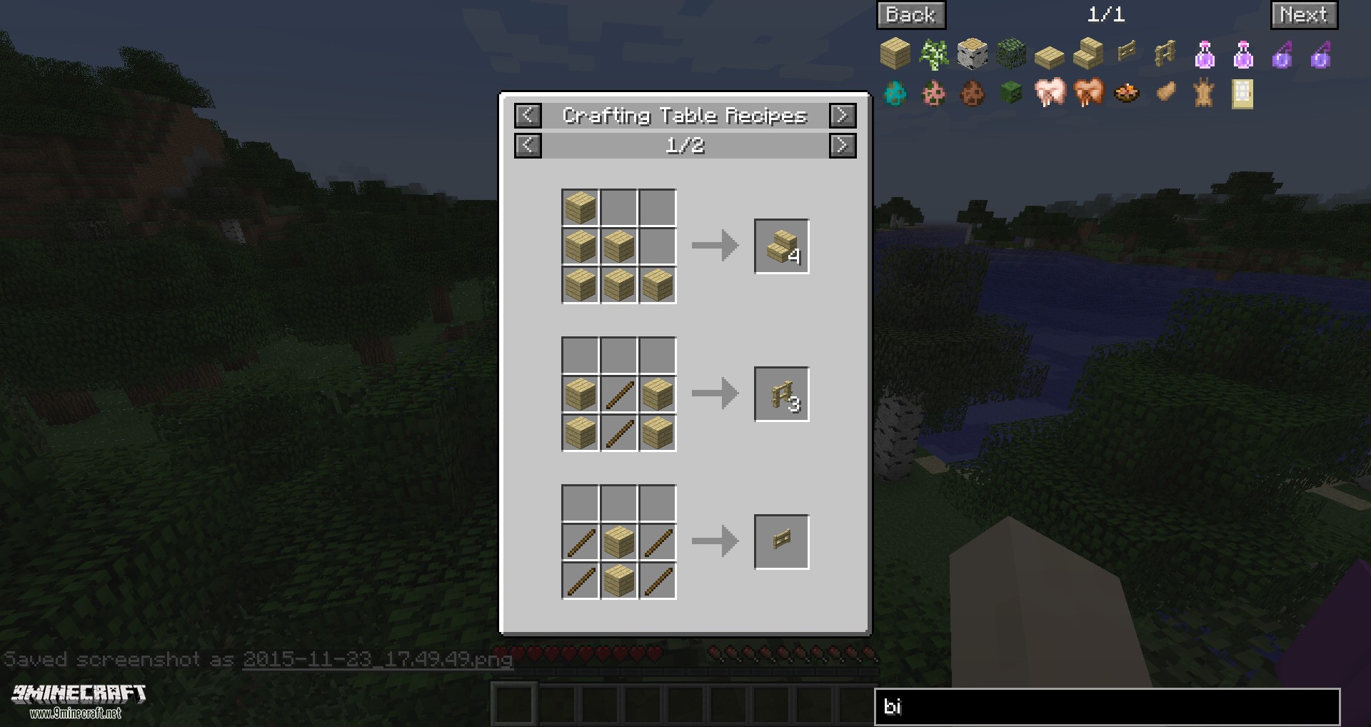 description_1 Mod Itens Apenas Suficientes (1.20.4) - JEI, visualizador de receitas de artesanato