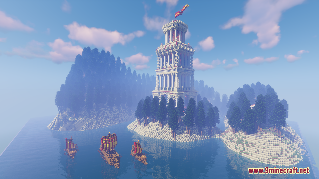 description_0 Roman Lighthouses Map (1.20.4, 1.19.4) - Creating an Epic Rome